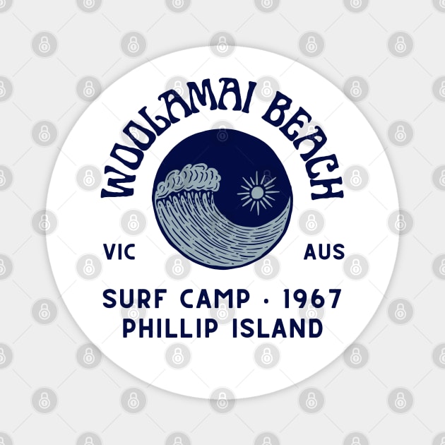 Woolamai Beach Surf Camp Magnet by Timeless Chaos